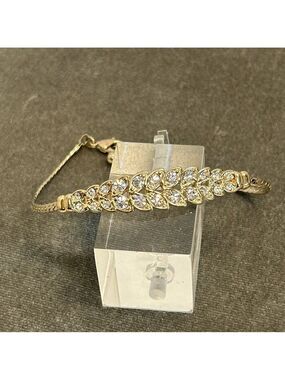 Goldtone cubic zirconia bracelet